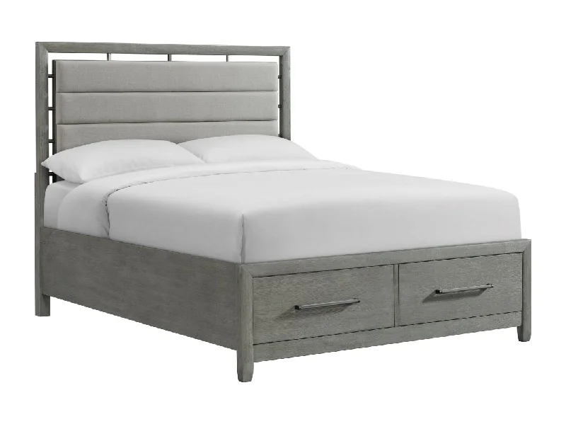 Chelsea 3-Piece Queen Storage Bed - Grey