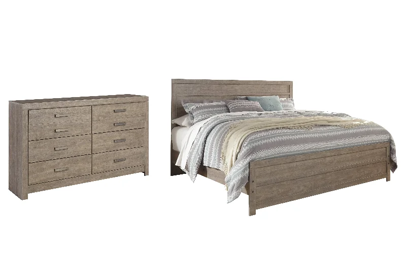 Culverbach King Panel Bed with Dresser in Gray