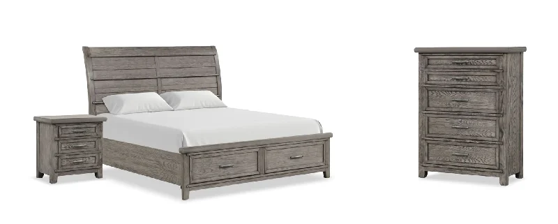 Dahlia 5-Piece Queen Storage Bedroom Package - Grey