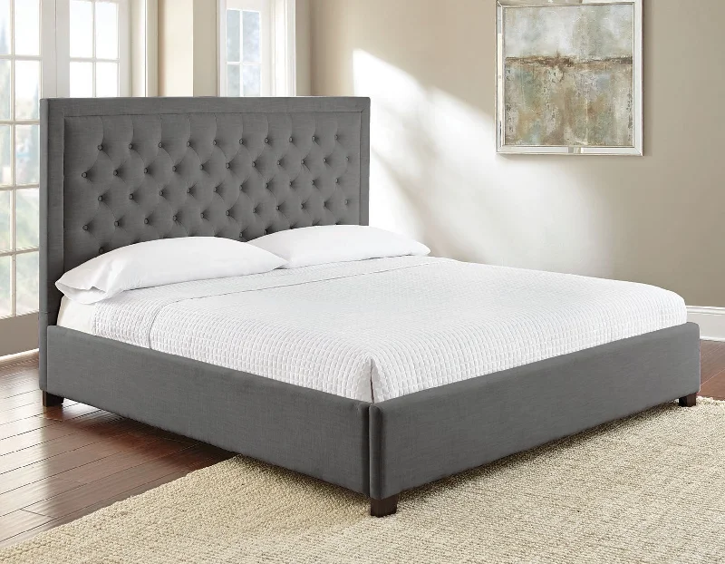 Isadora King Bed, Gray