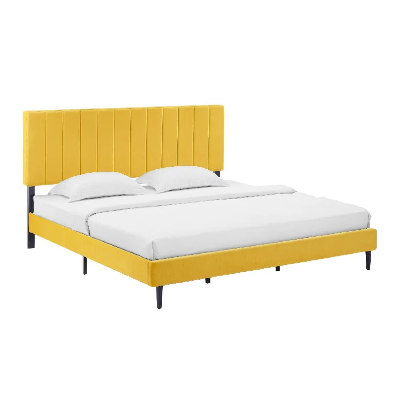 Kalina 3-Piece King Bed - Mustard