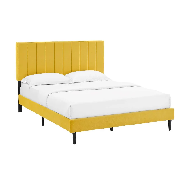 Kalina 3-Piece Queen Bed - Mustard