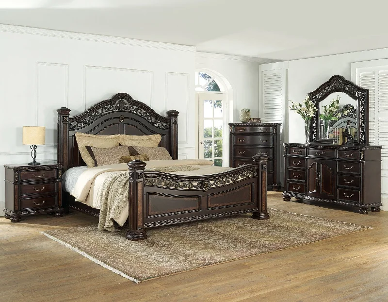 Monte Carlo Queen 4-Piece Set(Queen Bed/DR/MR/NS)