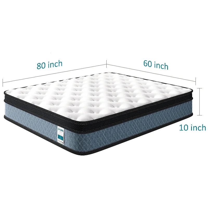 10-inch Memory Foam Mattress and Pocket Spring - White