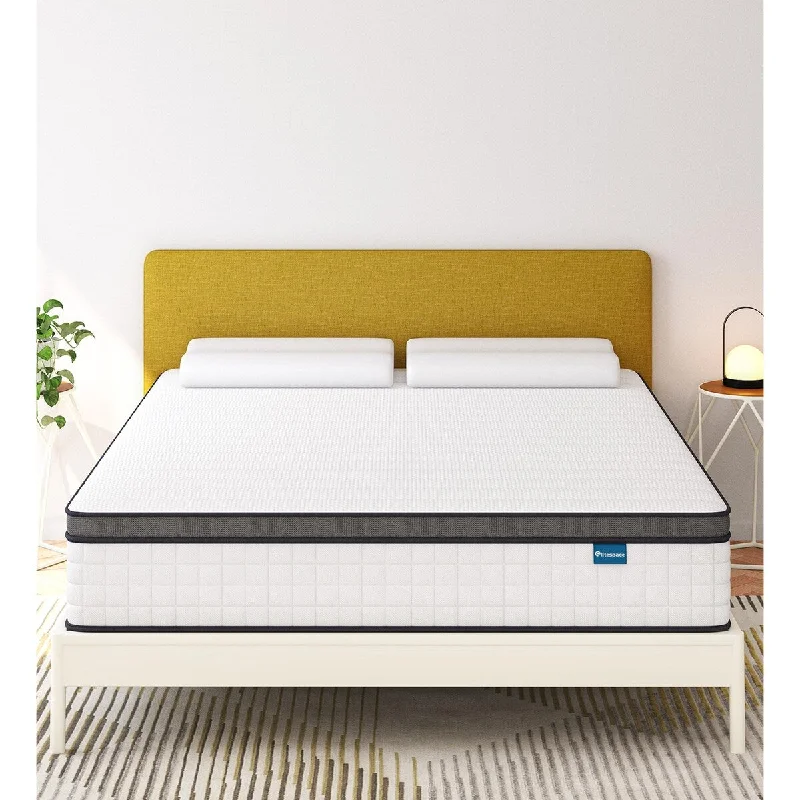 12 Inch Queen Size Mattress in a Box,Memory Foam Hybrid White Mattress with Provide Support and Improve Sleep Mattresses