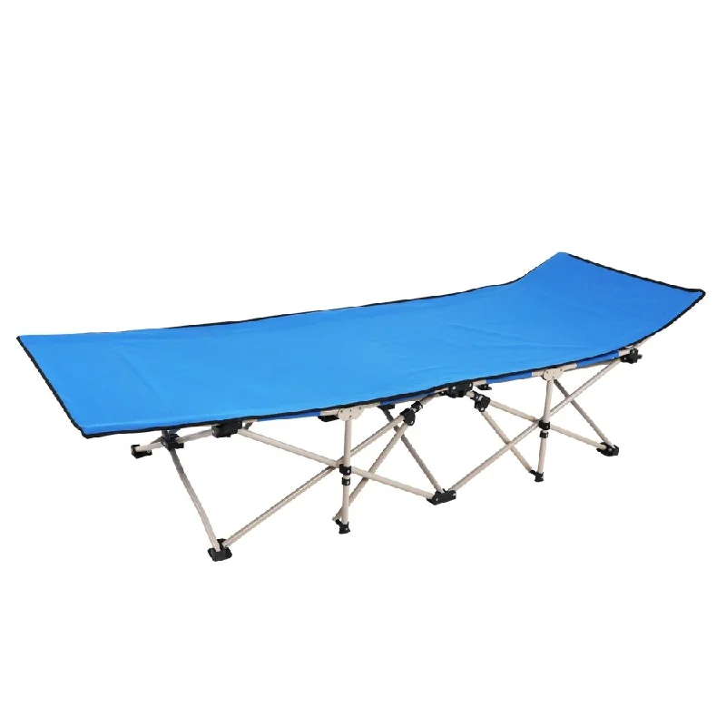 76" Outdoor Foldable Camping Ten-foot Bed Blue