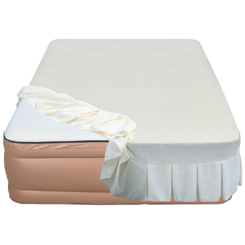 Airtek Raised 22-inch Queen-size Memory Foam Airbed with Skirted Sheet Cover