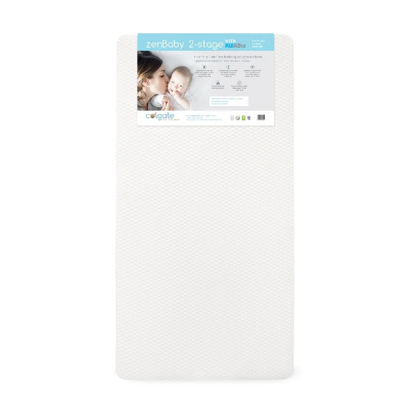 Colgate Mattress ZenBaby Hybrid 2-N-1 Crib Mattress - Taupe/Off White