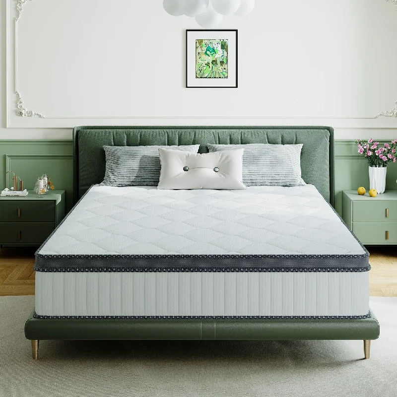 Medium Comfort Level Hybrid Mattress 10 in. Breathable and Cooling Mattress