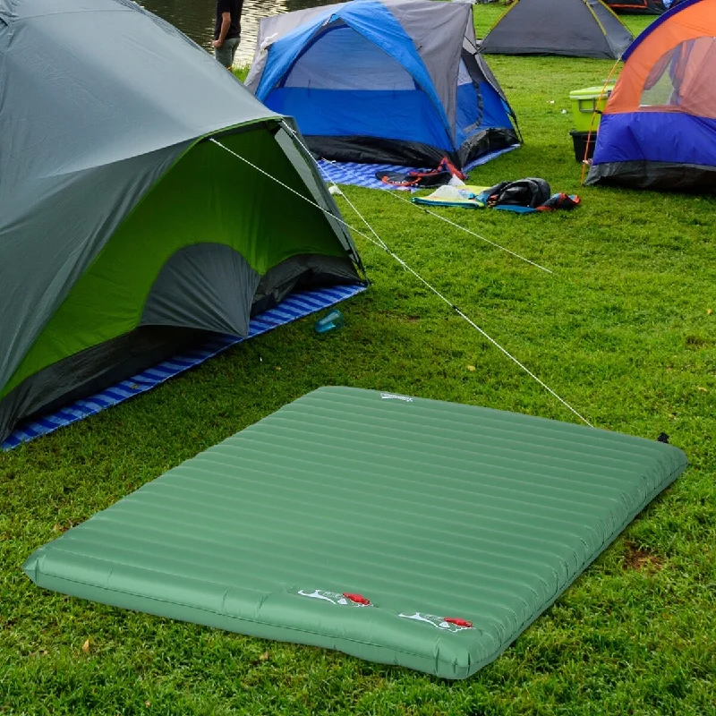 Outsunny Self-Inflating Comfortable Air Mattress / Sleeping Pad with Durable Design, Great for Camping or Family