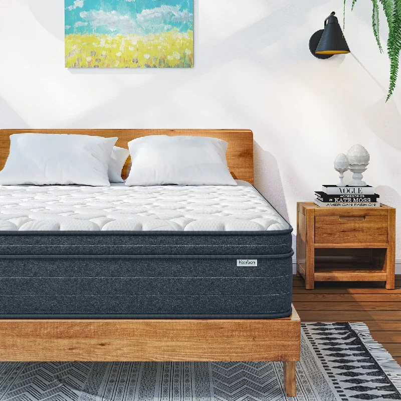 Queen Mattress, 10" Hybrid Queen Mattress, 3 Layer Premium Foam w/ Pocket Springs for Motion Isolation & Pressure Relieving