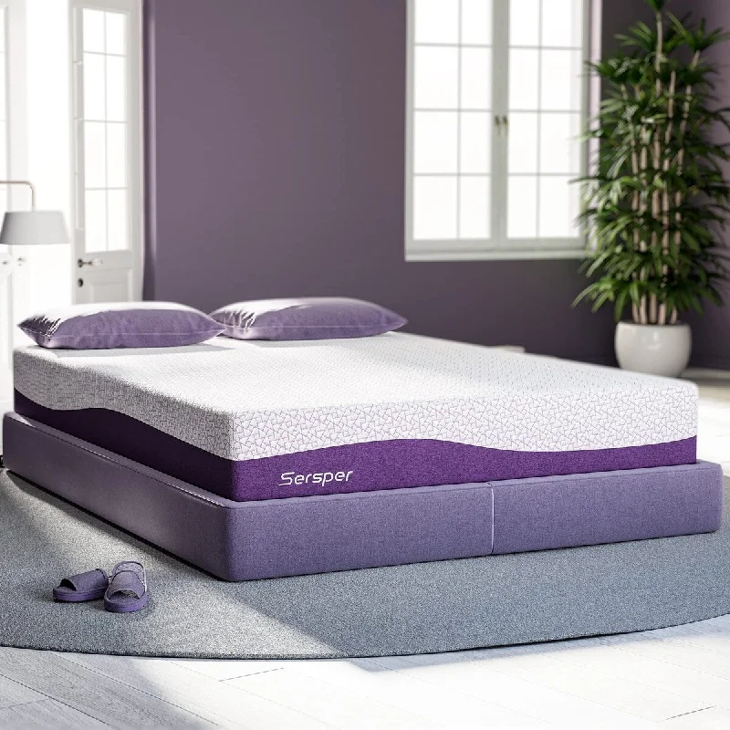 Queen Mattress 10 inch - Bamboo Charcoal Memory Foam Mattress for Cool Sleep & Pressure Relief - Fiberglass Free