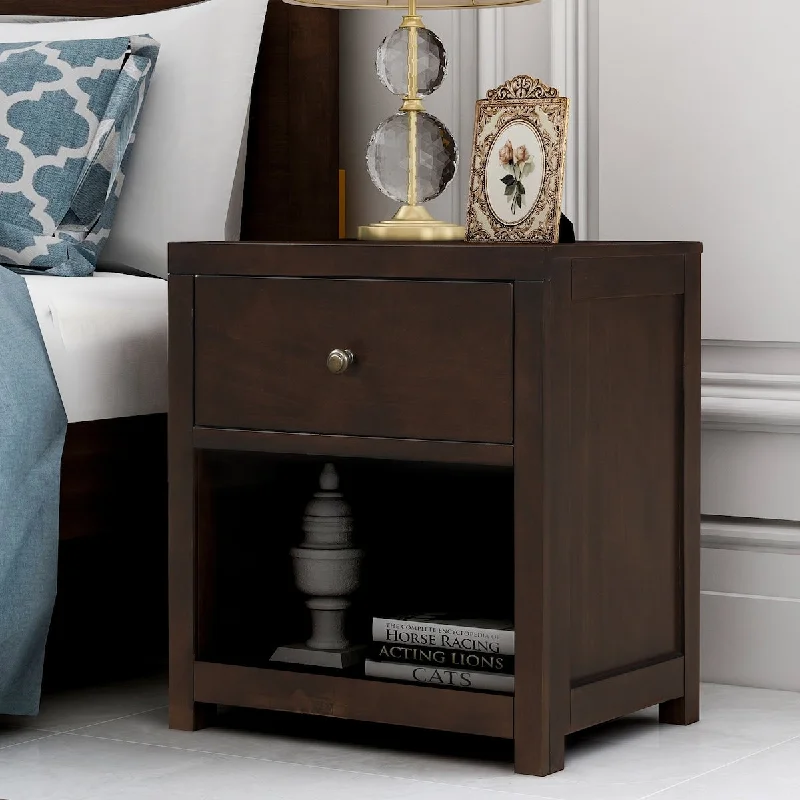 1 Drawer Solid Wood Nightstand