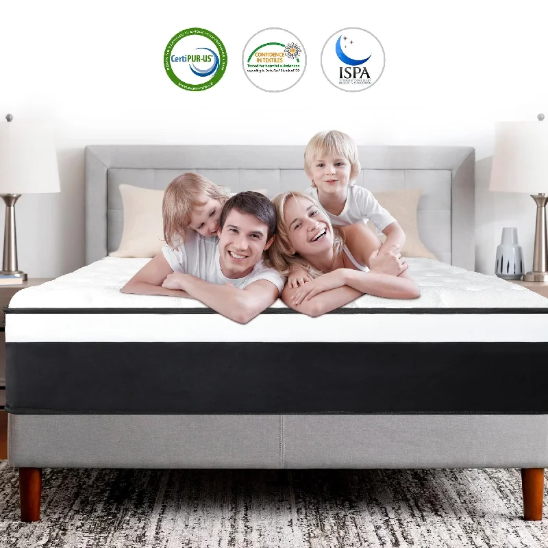 12 Inch Twin Full Queen King Mattress in a Box Hybrid Mattress Meidum Firm