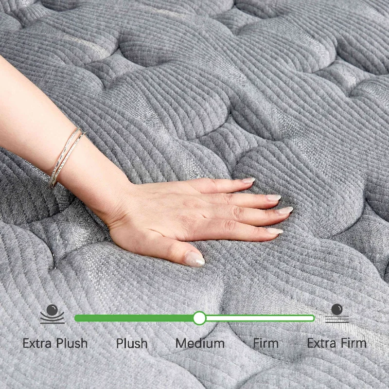 14-inch Euro Top Medium Hybrid Mattress, Memory Foam Mattress in a Box