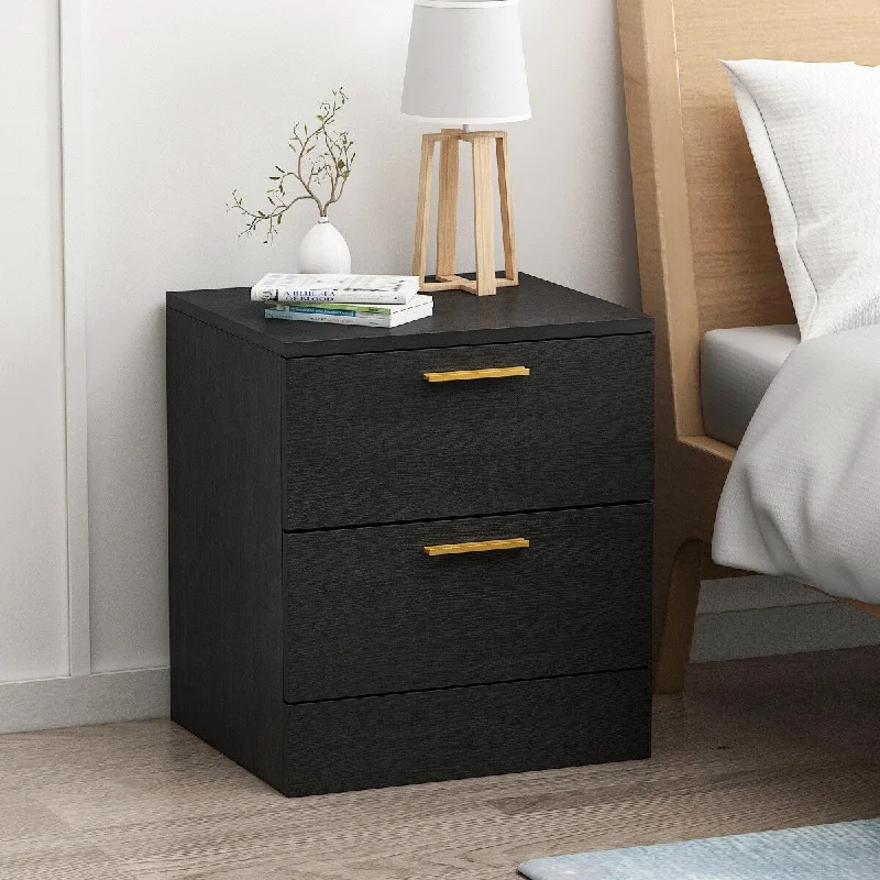 2-drawer Modern Nightstand