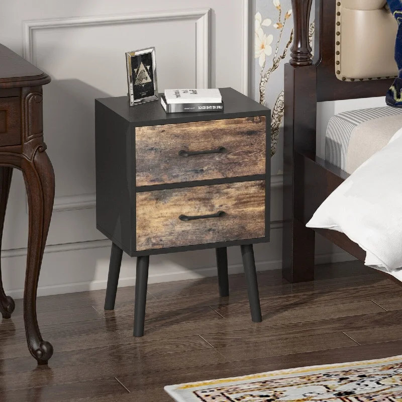 2-Drawer Modern Nightstand Can be used for Side Table