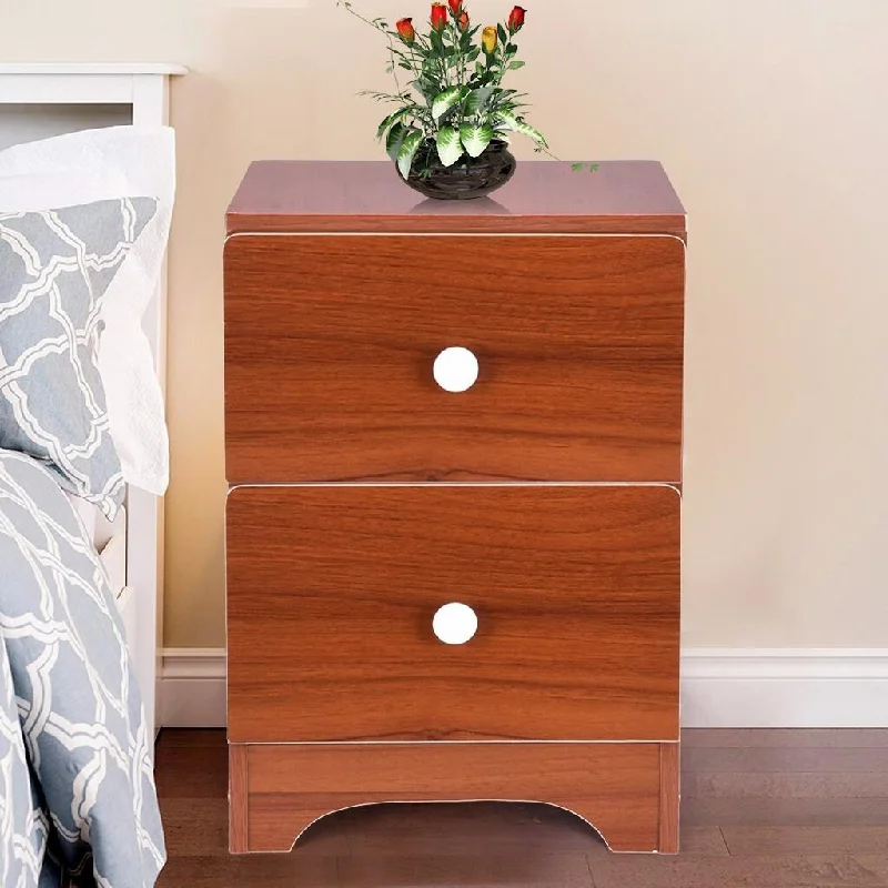 Brown 2-drawer Nightstand