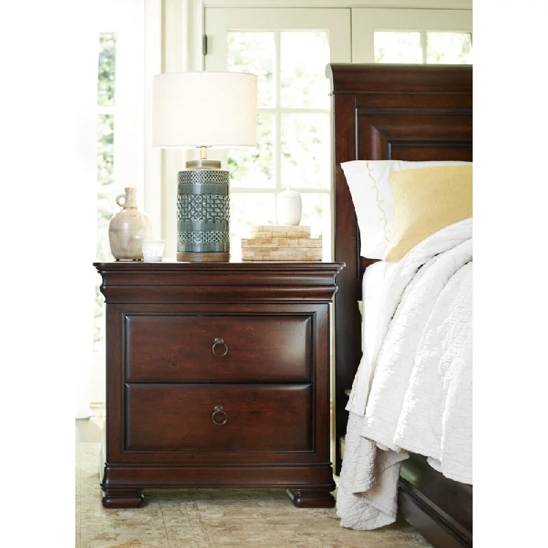 Cherry 2-Drawer Nightstand