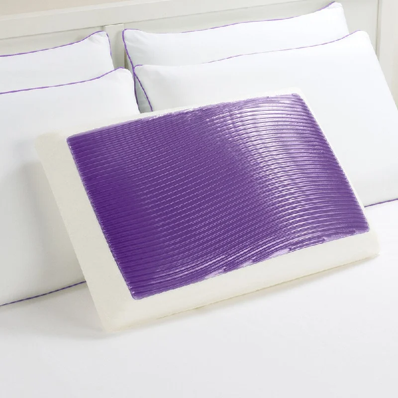 Comfort Memories Purple Wave Memory Foam and Gel Pillow