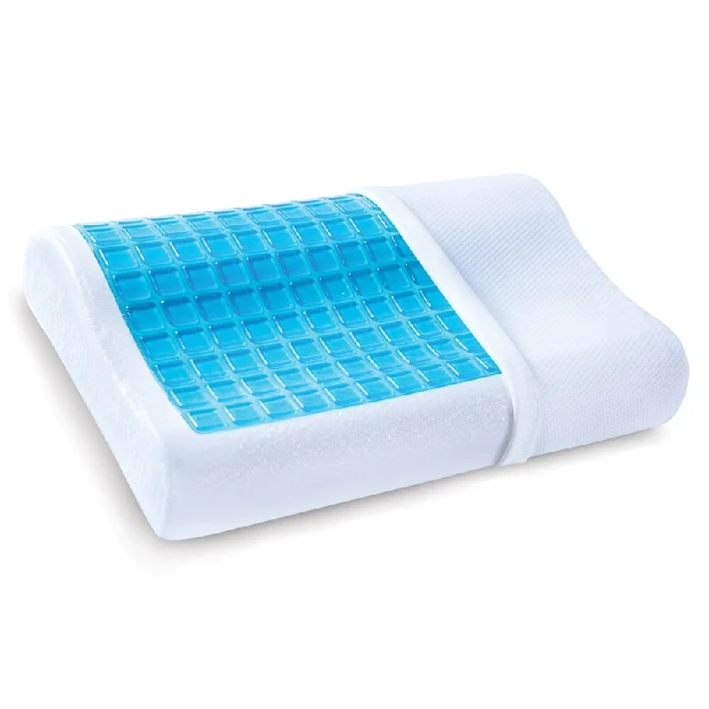 Contour Memory Foam Pillow with Thermoregulating Cooling Gel by PharMeDoc