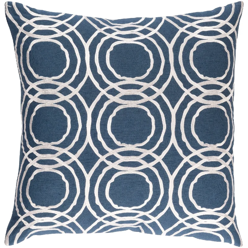 Decorative Steyning Navy 18-inch Throw Pillow Cover