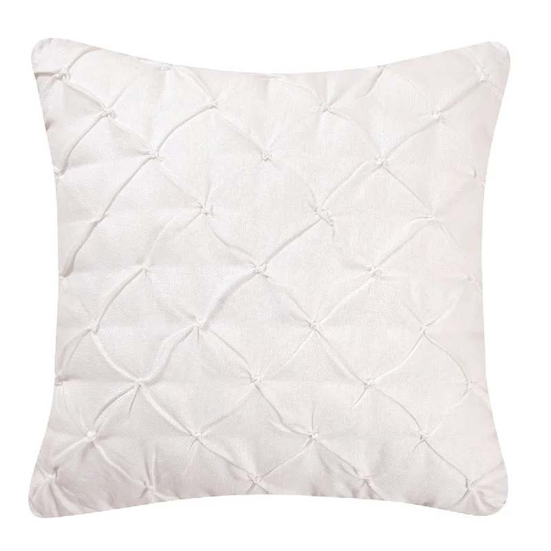 Diamond Tuck White Feather Down 17x17 Throw Decorative Accent Throw Pillow