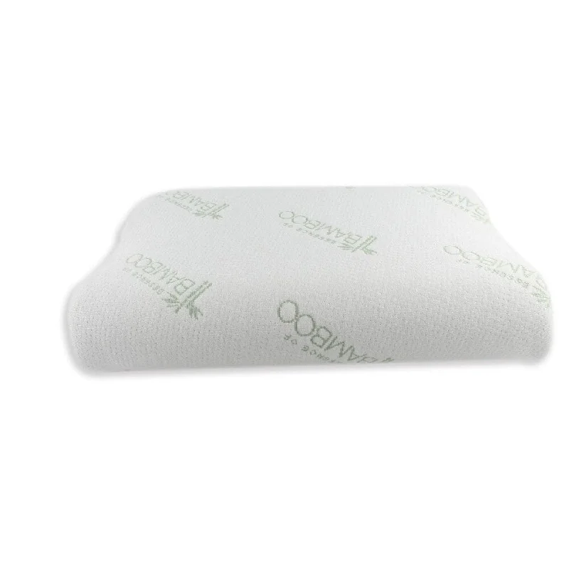 Euro Style Collection Premium Bamboo Contour Pillow with Memory Foam