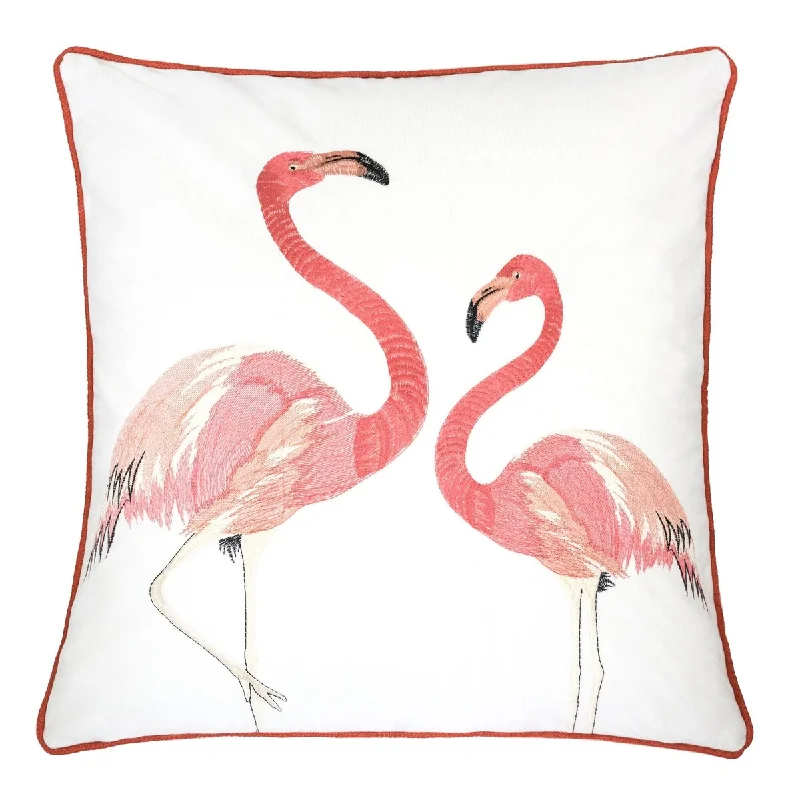 Flamingos 20" Square Decorative Throw Pillow