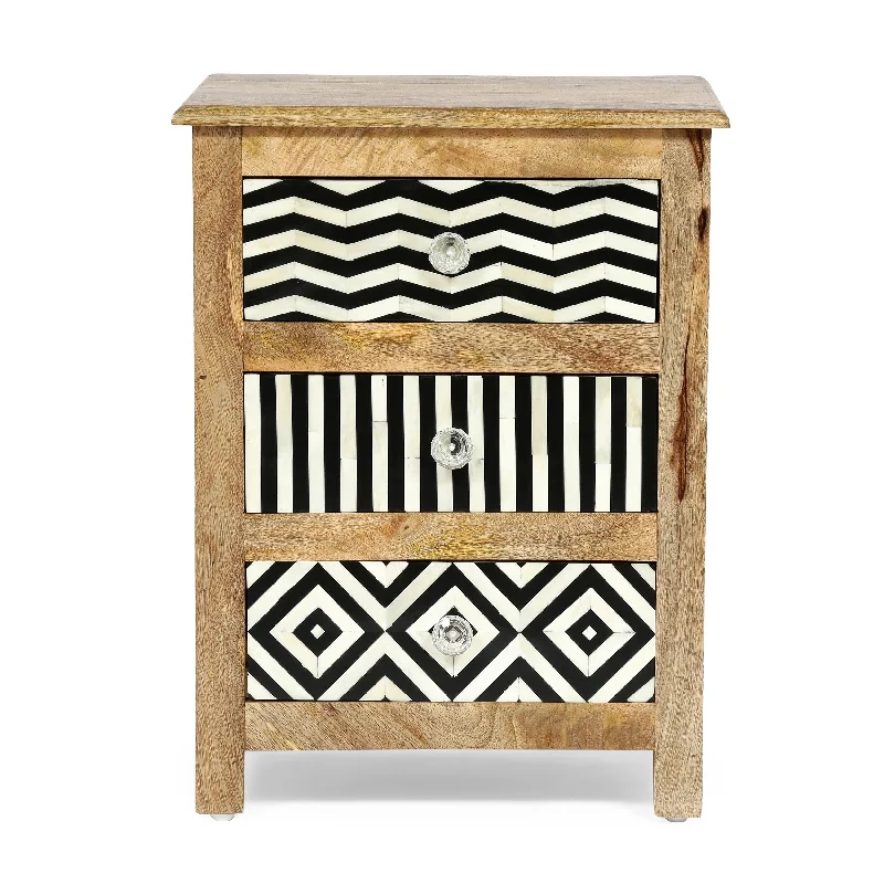 Floretta Mango Wood Nightstand by Christopher Knight Home