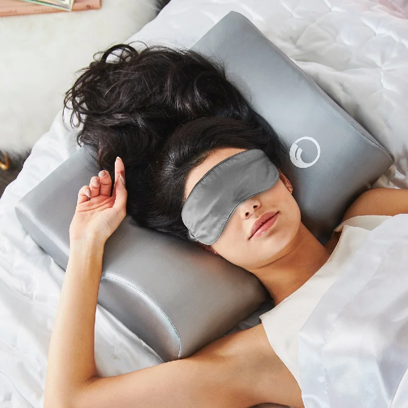 Goodnight + Glow Luxe Silk Contour Pillow & Eye Mask Bundle