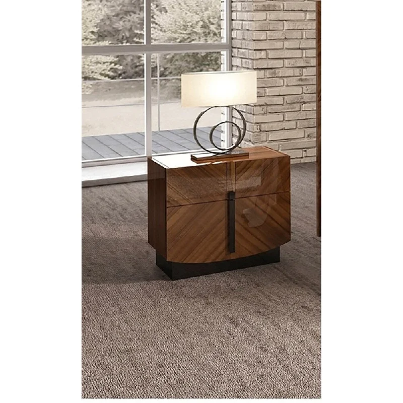 Luca Home Fargo Brown Wood Nightstand