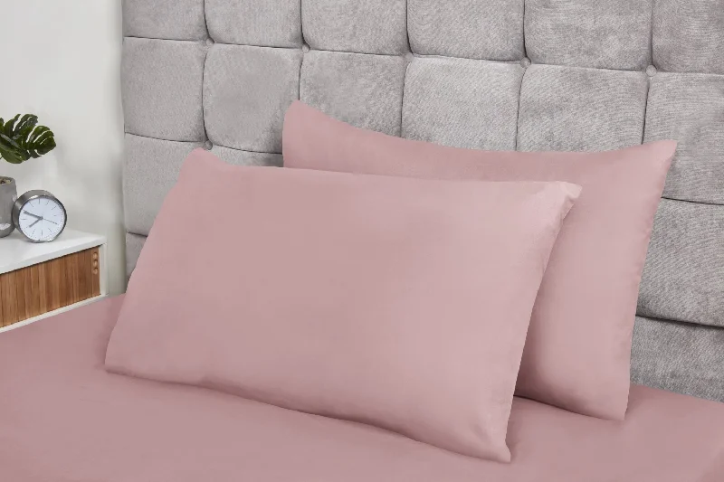 Lyla Pillowcase Pair in Blush Pink