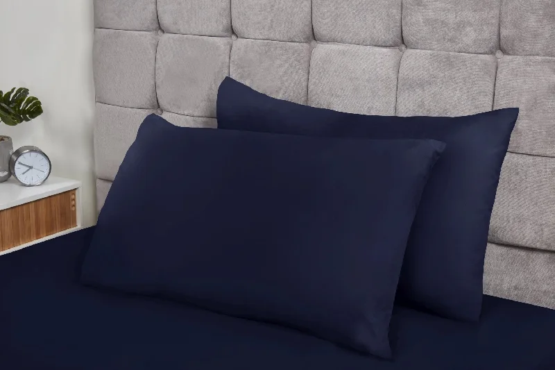 Lyla Pillowcase Pair in Navy