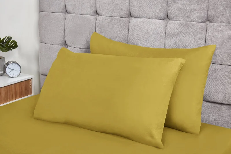 Lyla Pillowcase Pair in Ochre