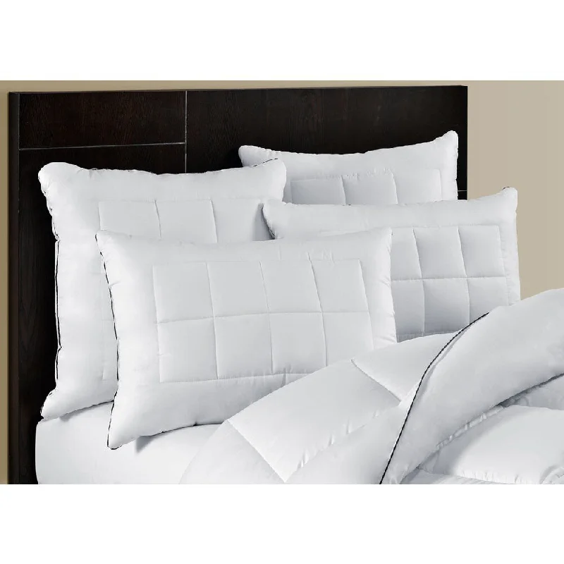 Maison Luxe Ultimate Comfort Silky Touch Feather and Down Layered Pillow (Set of 2) - White