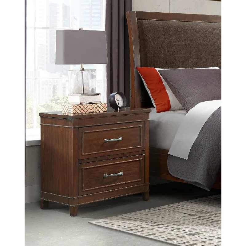 Martin Svensson Home La Jolla 2 Drawer Nightstand, Coffee Walnut