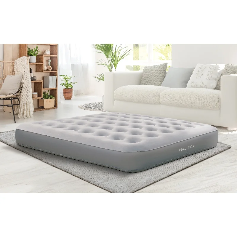 Nautica Home Sleep Express 10 in. Inflatable Air Mattress with External Pump - Bed with Puncture Resistant Vinyl Construction