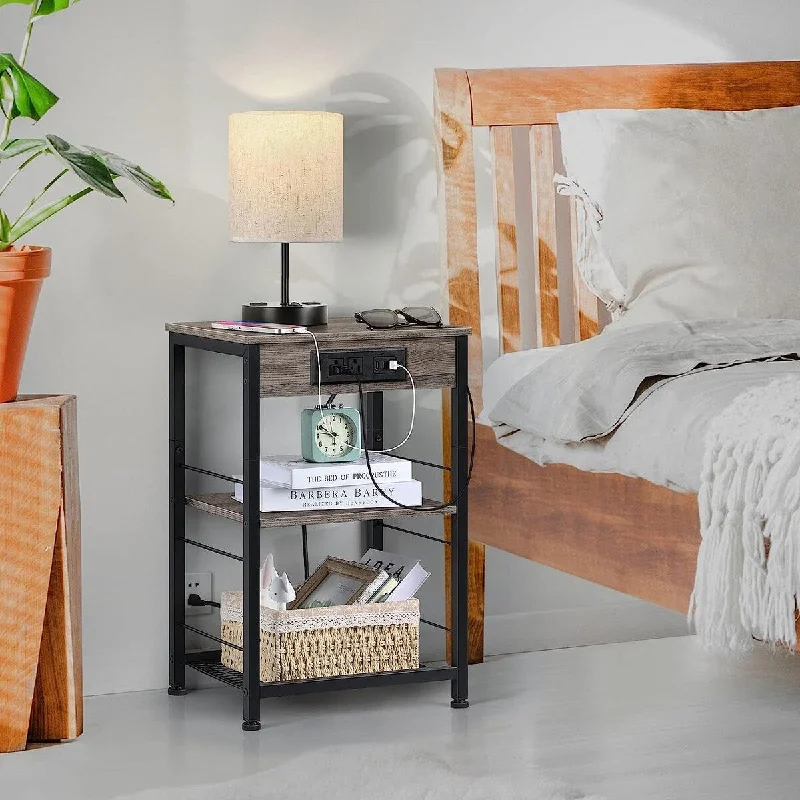 Nightstand with Charging Station