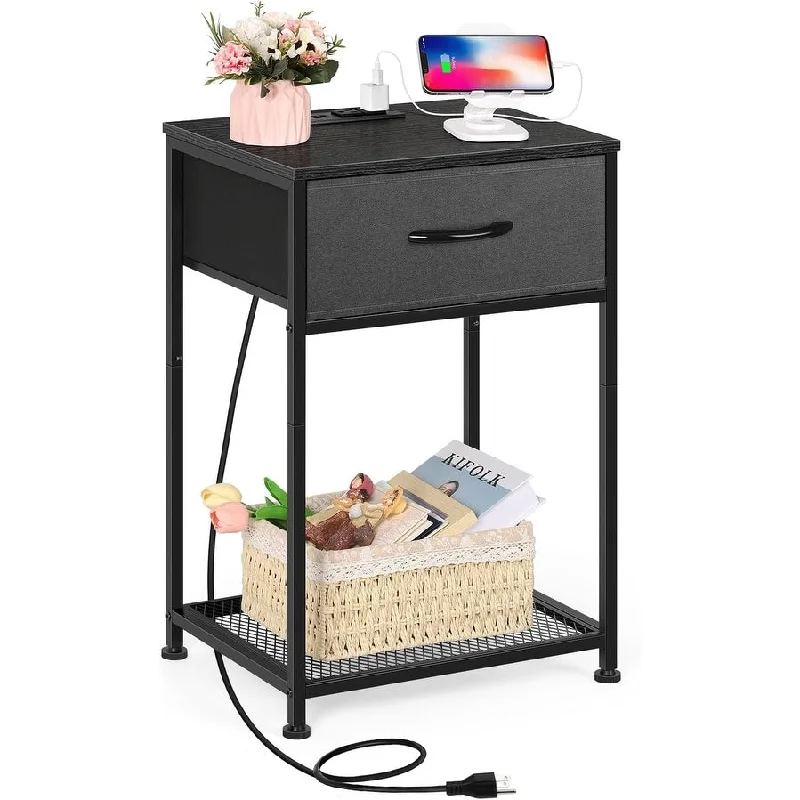 Nightstand with Charging Station