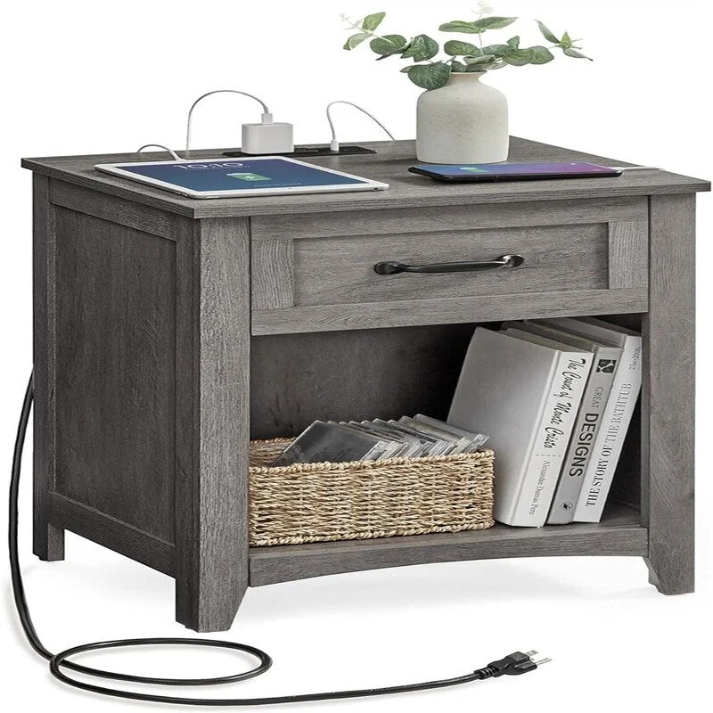 Nightstand with Charging Station