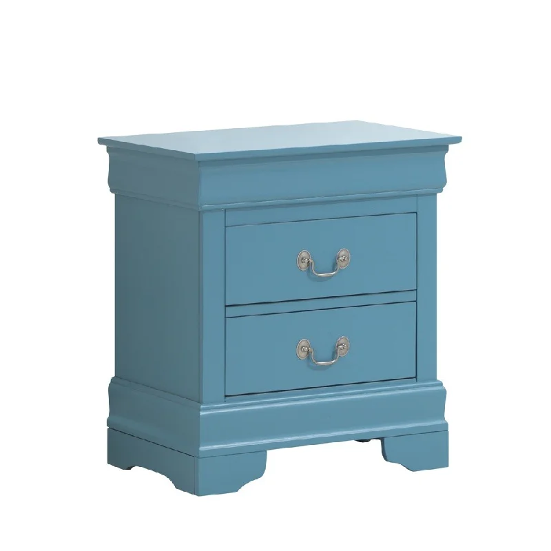 Nova 2-drawer Teal Nightstand