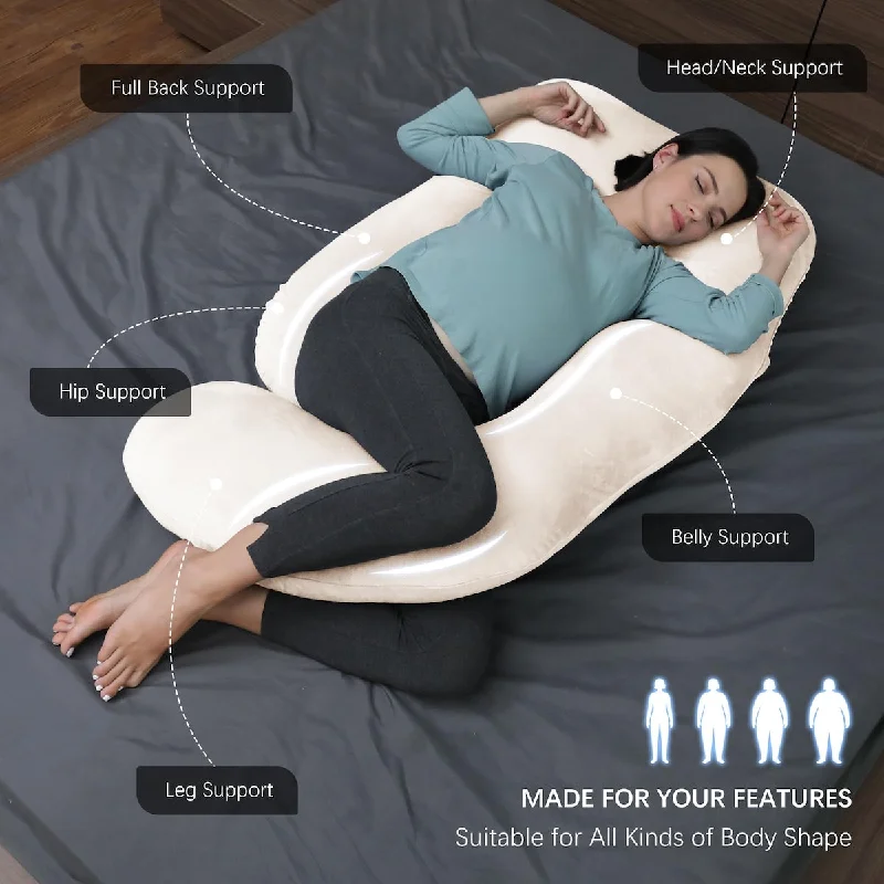 Pregnancy Pillows for Sleeping - U Shaped Full Body Maternity Pillow with Removable Cover HIPS - 57 Inch Pregnancy Pillow