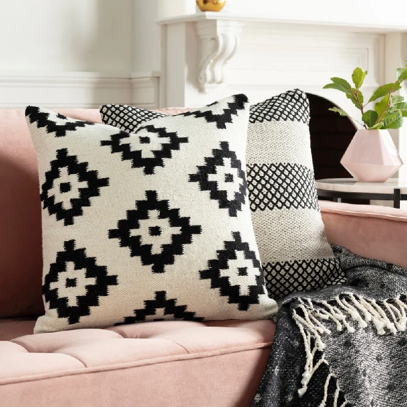 Seneca Hand Woven Geometric 20-inch Throw Pillow