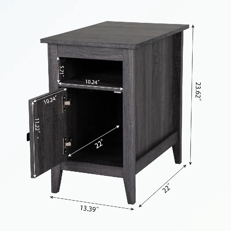 Set of 2 Nightstand with 1-Drawer