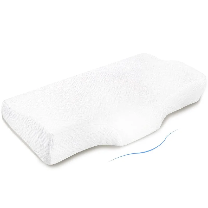 Slow Rebound Memory Foam Butterfly Pillow Large White