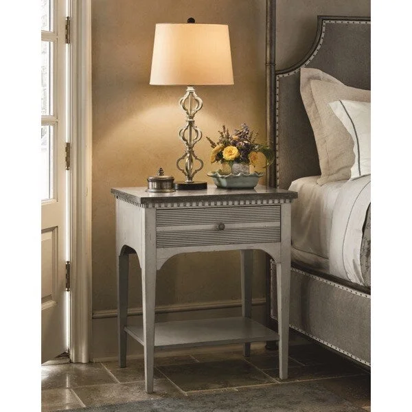 Sojourn Distressed Grey 1-drawer Nightstand