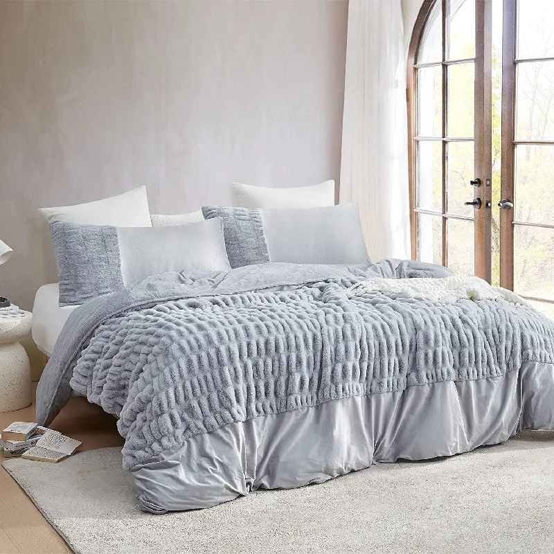 Sorry Not Sorry Again - Coma Inducer® Oversized Comforter Set - Cloud Gray