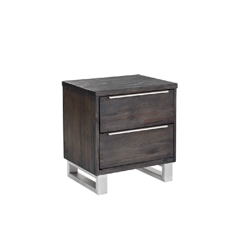 Sunpan Rhodes Brown Wood Nightstand