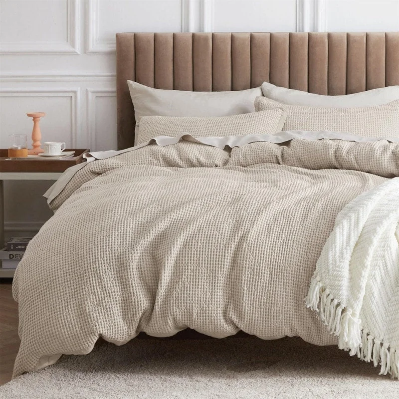 100% Cotton Waffle Weave Duvet Cover